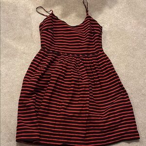 Striped Red and Black  Dress